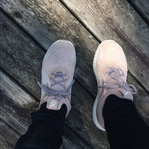 nude-pink adidas running shoes